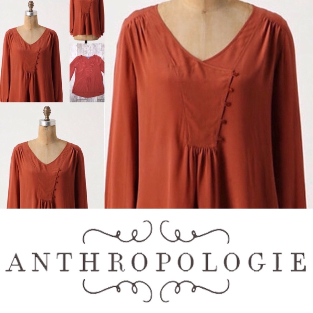 Anthropologie 100% Silk Blouse